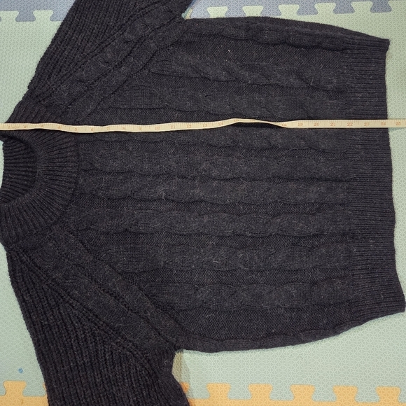 Free Assembly Men's Black Cable Knit Sweater Size L NWT - Picture 3 of 7